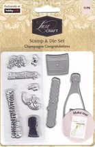 Hobbycraft. Champagne Congratulations Stamp &amp; Die Set. Die Cutting Stamping - $152.81 MXN
