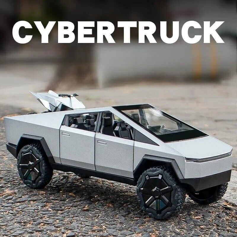 Primary image for 1/24 Tesla Cybertruck Diecast Metal Toy Car 1:24 Miniature Truck