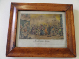 George Cruikshank 1835 Hand-Colored Lithograph - Framed - 19th Century -... - £175.85 GBP
