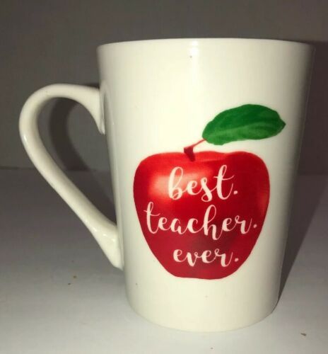 Best Teacher Ever Coffee Tea Mug Office Work Cup Gift-New Design-Free Gi... - $19.68