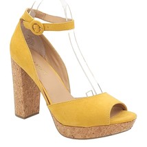 Sun + Stone Women Ankle Strap High Heel Sandals Reeta Size US 9.5M Yellow - £29.52 GBP
