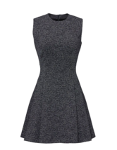 NWT Theory Sleeveless Seamed Dress in Navy Speckle Knit Tweed Fit &amp; Flare 10 - £53.46 GBP