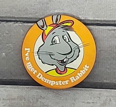 VTG &quot;I&#39;ve Met Dempster Rabbit&quot; Pinback Button Bread 70s-80s Promo Mascot Ad - £3.46 GBP