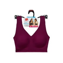 Women&#39;s HANES SIGNATURE INVISIBLE EMBRACE WIRELESS BRALETTE Red Size XL+ - £6.26 GBP