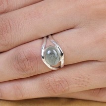 Anillo de prehnita verde de plata esterlina sólida 925 anillo de moda hecho a... - £29.09 GBP