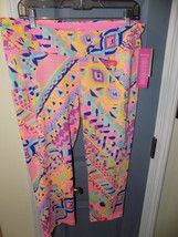 Lilly Pulitzer Luxletic Weekender Leggings Plantain Party W/Pocket Size XL NEW - £86.13 GBP