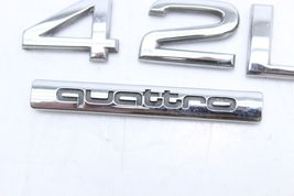 04-10 AUDI A8 L 4.2L QUATTRO REAR TRUNK LID BADGE LOGO EMBLEM Q7107 image 3