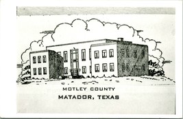 Vtg Cartolina RPPC - Motley Contea Palazzo Della Contea - Matador, Texas - £10.43 GBP