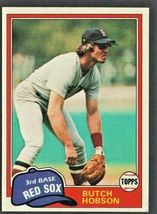 Boston Red Sox Butch Hobson 1981 Topps Baseball Card 595 nr mt - £0.39 GBP