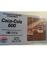  Coca Cola 600 Ticket Stub 1990 Charlotte Speedway Texaco Hospitality Ar... - $128.29 MXN