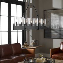 Uttermost Pinecroft 7 Light Island Linear Pendant in Burnished Bronze, 47.25 in. - £733.71 GBP
