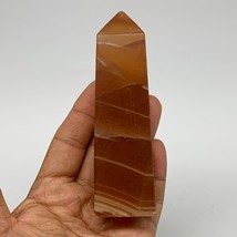 233g, 4.4&quot;x1.2&quot;, Honey Calcite Point Tower Obelisk Crystal @Pakistan, B26131 - £15.73 GBP