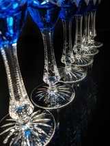 Faberge  Odessa Sky Blue  Colored Crystal Champagne Flutes  NIB image 9