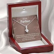 Express Your Love Gifts for My Partner of My Life Eternity Ribbon Stone Necklace - £43.48 GBP