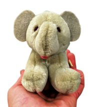 Vintage R Dakin Gray Elephant Plush 5 Inch MINI Stuffed Animal Felt Ears... - $14.39