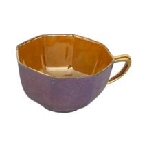 Vintage Nippon Coffee Tea Cup Mug Decorative Purple Gold Porcelain 10 oz... - £15.73 GBP