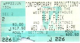 Bela Fleck The Flecktones Concert Ticket Stub June 22 1994 Westport Conn... - $24.74