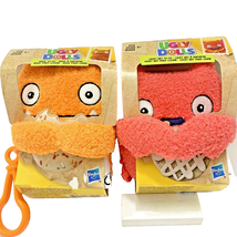 2 Ugly Doll Clip Wage Orange Lucky Bat Red Plush 4 inch with Backpack Clip NEW - £5.46 GBP