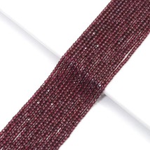 Genuine Garnet Faceted Cube Beads, 2.5mm, Sku#U1551 - £6.35 GBP