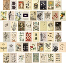 50PCS Vintage Wall Collage Kit Aesthetic Pictures Posters Cottagecore Room Decor - £17.77 GBP