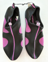 Athletech Water Shoes Womens 7/8 Fuchsia Pink Black Maritime Pool Beach ... - $12.86