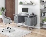 Modern Office Desk With Storage From Techni Mobili, In Gray. - $208.93