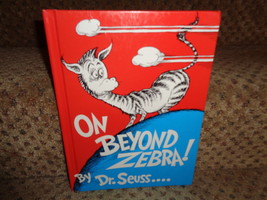 Rare 1983 Dr Seuss On Beyond Zebra Glossy Hardcover Random House Banned Book - £199.11 GBP