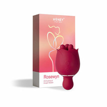 Honey Play Box Rosewyn Rotating Rose Vibrator and Pinpoint Stimulator Red - £59.91 GBP