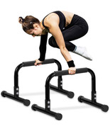 TABEKE Push Up Bar, 14&#39;&#39; High Steel Parallettes &amp; Dip Bar with Full Cove... - $161.99