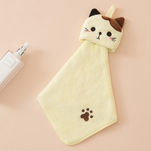 Cute Cat Kitchen Cleaning Towel Hanging Hand Towels Absorbent Dishcloths - $12.32