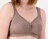Breezies Wirefree Diamond Shimmer Unlined Support Bra- JAVA, 38D (A561421) - $30.70