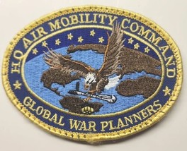 Vtg US Air Force HQ Air Mobility Command Global War Planners Patch 4&quot; x 3&quot; PB190 - £15.12 GBP