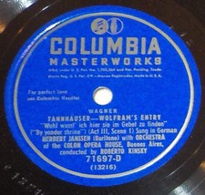 12&quot; Herbert Janssen (In German)Colon Opera House 78 Tannhauser Wolfman E... - $146.66 MXN