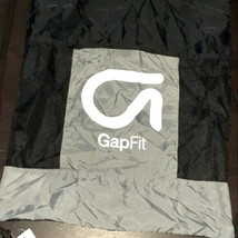 Gap Fit Drawstring Nylon Reusable Gym Bag Back Pack Style New - $10.67