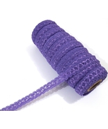 1/2&quot; 13mm width  - 10 yds  Purple  Elastic Lace Stretch Lace L748 - £5.25 GBP+