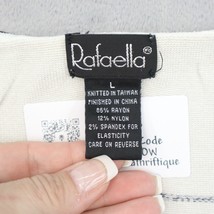 Rafaella Shirt Womens L White Striped Knit Sleeveless Crew Neck Tank Top - £17.90 GBP