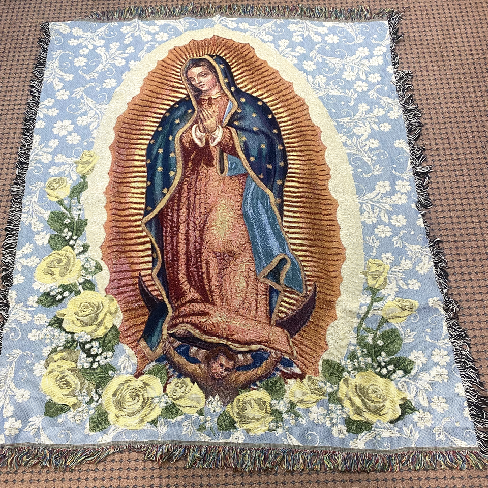 Our Lady of Guadalupe Tapestry Throw Blanket, New #AB-262-R2