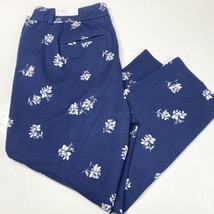 Lane Bryant The Allie Skinny Ankle Pants 18 Reg Navy Blue Floral Plus Si... - $23.99