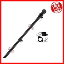6FT Outdoor Flagpole Kit - Rust-Resistant, 360° Anti-Tangle for American... - $28.70