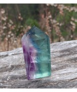 Fluorite Tower 73.6g, Seafoam Green And Purple 2.3&quot; X 1.2&quot; Genuine Polis... - £22.66 GBP