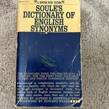 Soule&#39;s Dictionary of English Synonyms Paperback Book Alfred D. Sheffield 1974 - £9.41 GBP