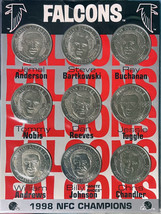 Atlanta Falcons 1998 NFC Champions NFL Complete 9-Piece Coin/Medallion Set Rare  - £29.84 GBP