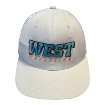 Vintage West Wrestling Trucker Hat The Game White Blue Mesh Snapback Adj... - $9.50