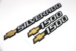 1999-2006 fits Chevy Silverado 1500 Door Emblems Logo Name Plate 3pc 15114051 - £50.62 GBP