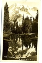 Fairy Pool &amp; The Mountains Real Photo Postcard Rainier National Park Par... - $11.88