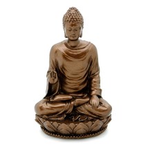 BUDDHA STATUE 3&quot; Small Buddhist Sakyamuni Icon Figurine Bronze Color Res... - $16.95