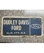 Dudley Davis Ford Dealership Booster License Plate Alexander City AL Dealer - $54.28 CAD