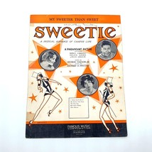 Vintage Sheet Music 1929 My Sweeter Than Sweet Voice Piano Ukulele Sweetie - £7.95 GBP