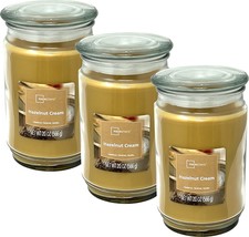 Mainstays 20oz Hazelnut Cream Scented Candles, 3-Pack - £38.68 GBP