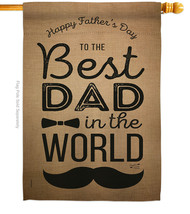 Best Dad In The World House Flag Father Day 28 X40 Double-Sided Banner - £29.24 GBP